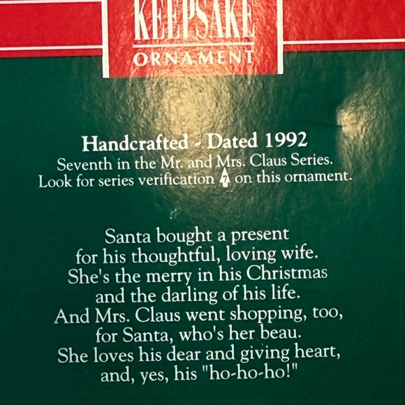 Mr. and Mrs. Claus Hallmark Ornament - Picture 6 of 8